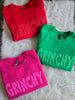 Red Puff Grinchy Sweatshirt