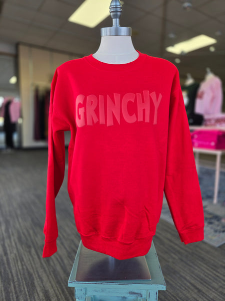 Red Puff Grinchy Sweatshirt