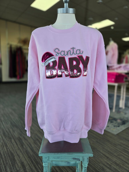 Santa Baby Patched Sweatshirt