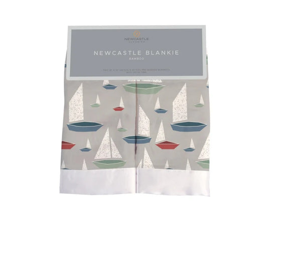 Marina Sailboats Bamboo Newcastle Blankie