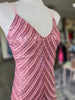 Pink Striped Sequin Mini Dress