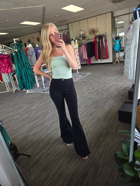 Black Stretchy Bell Bottoms